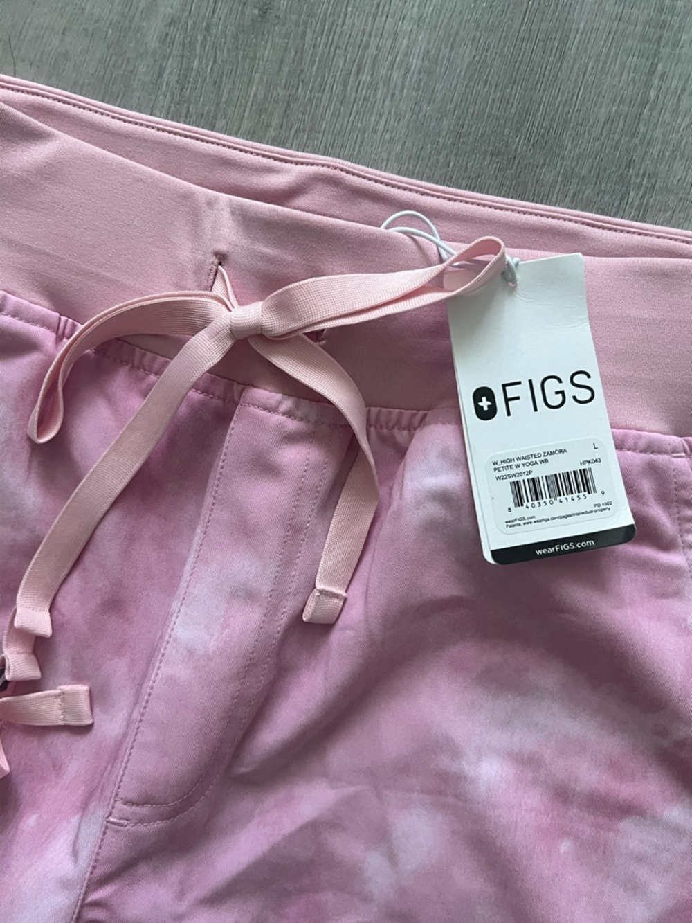 NWT Figs Pink Tie-Dye Jogger Scrub Pants - Picture 3 of 7